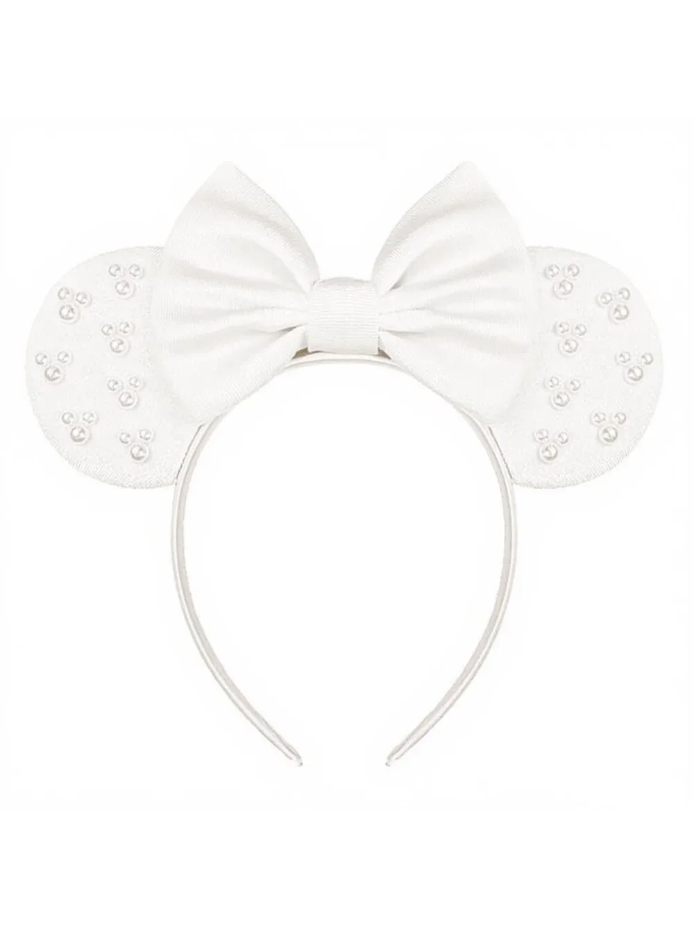 Women white cloth Hair Handmade Mickey Mouse Costume Headband
